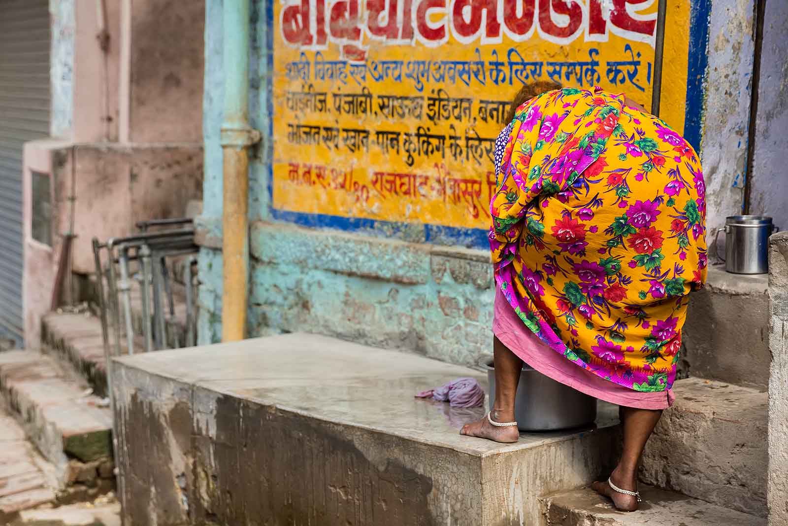 You'll never get enough from walking through the side streets of Varanasi. It's a real colour explosion.