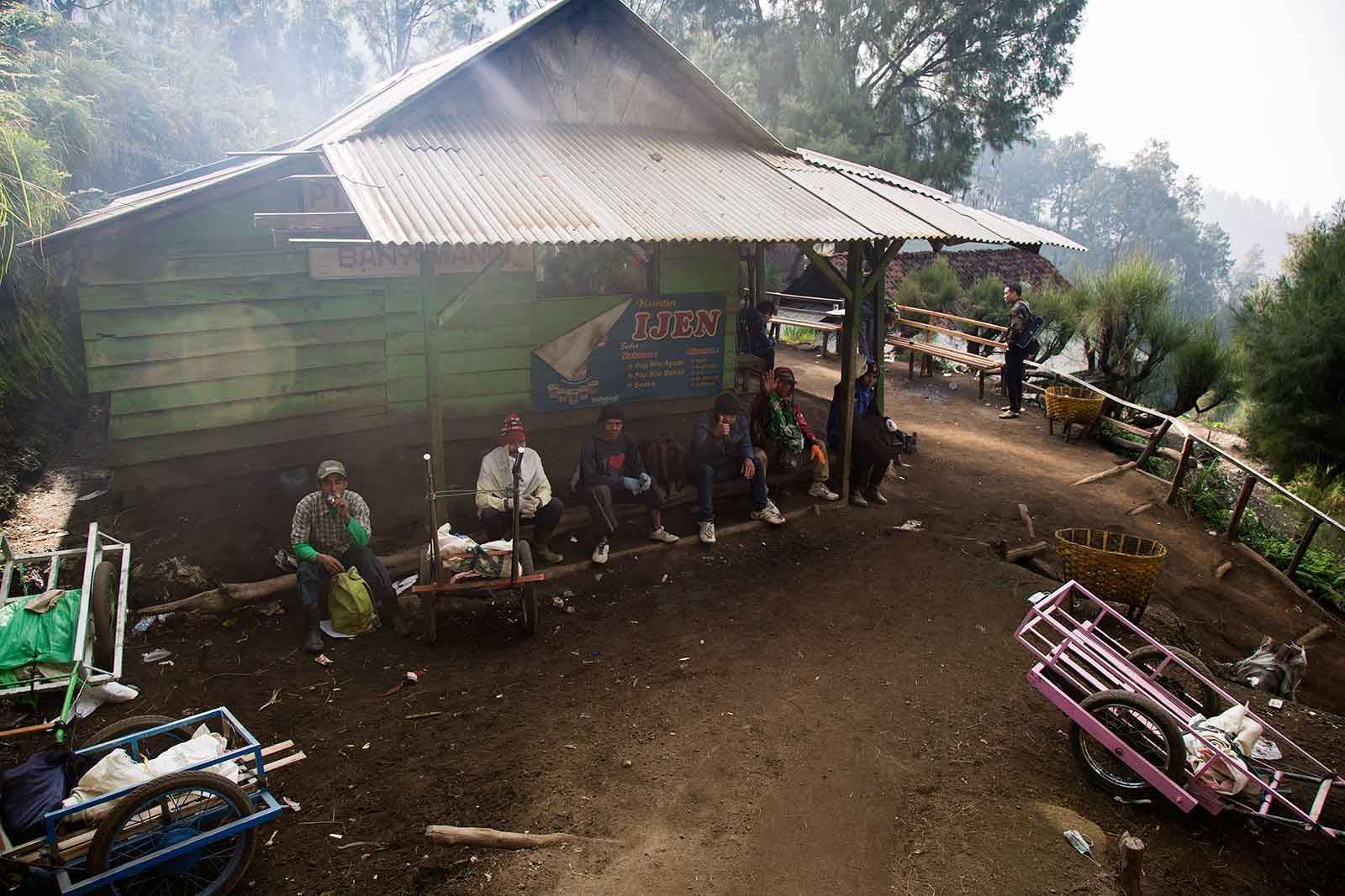 The trip to the Kawah Ijen crater might not be super tough, but I still welcomed the rest in between. 