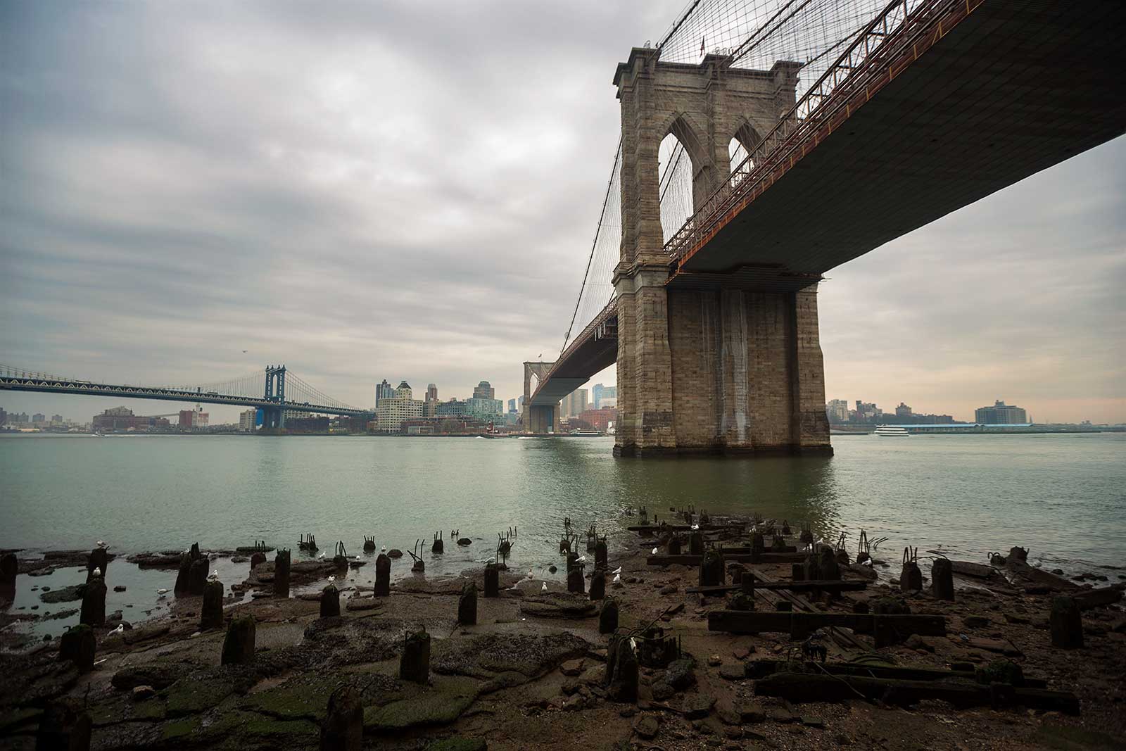 Brooklyn Bridge is one of the oldest of its kind in the United States and an iconic landmark of New York City.